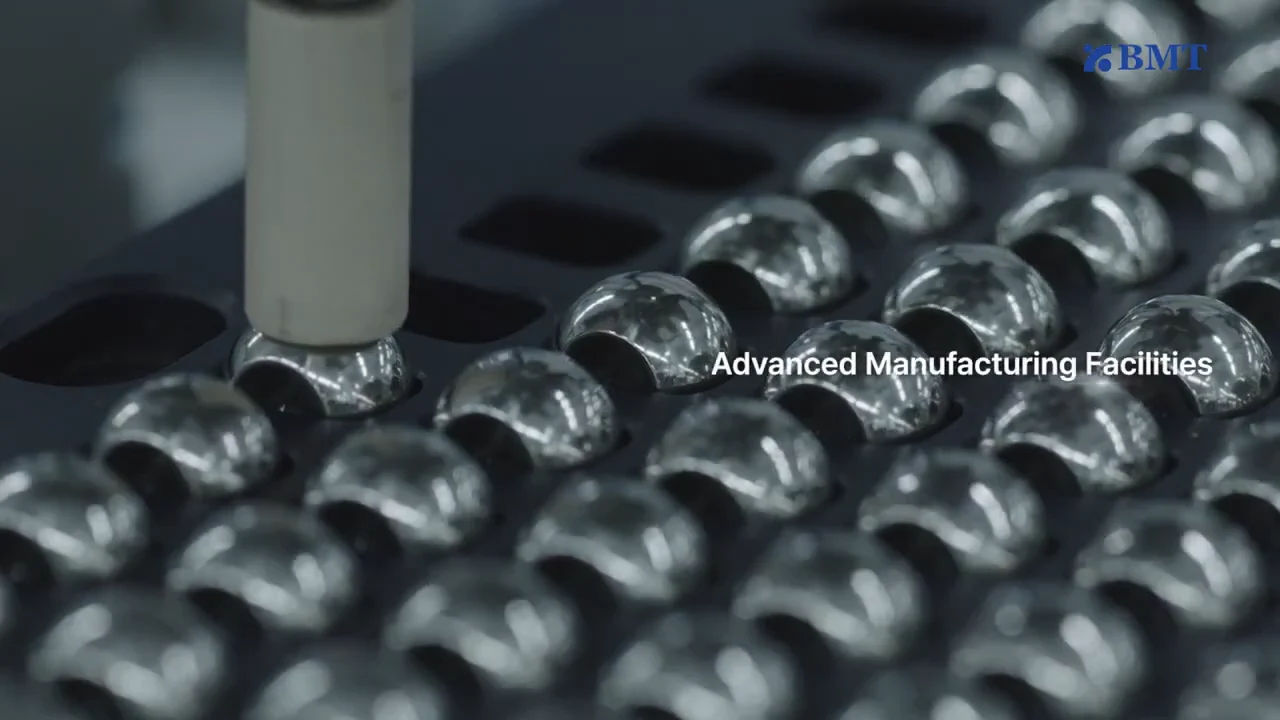 Precision machining at BMT, from the company introduction film.