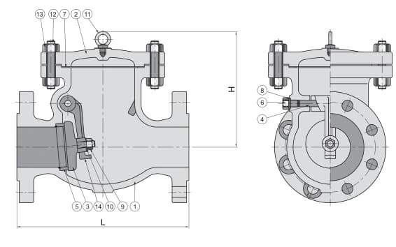 BMT swing check valves