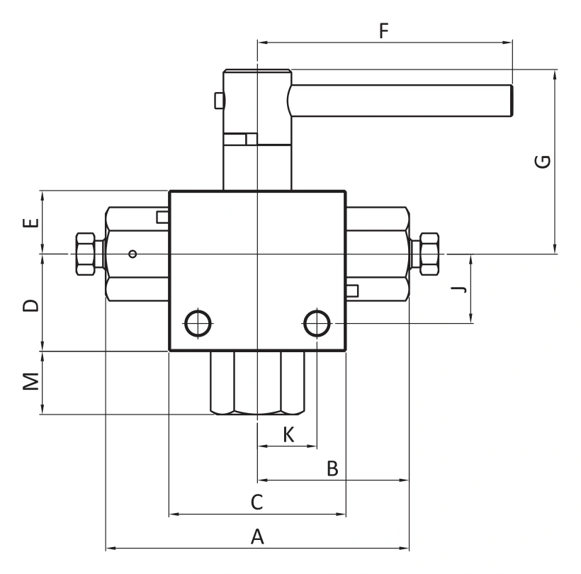 BMT SUPERLOK SMBV three-way body.