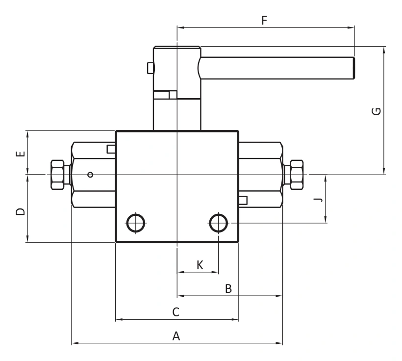 BMT SUPERLOK SMBV two-way straight body.