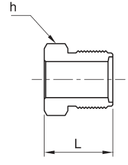 BMT SUPERLOK PMN male nut; manufacturer catalog illustration.