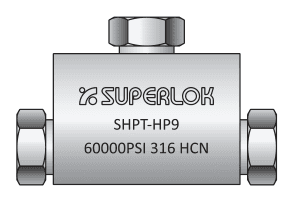 BMT SUPERLOK high-pressure tee; manufacturer catalog illustration.