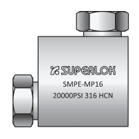 BMT SUPERLOK medium-pressure elbow; manufacturer catalog illustration.