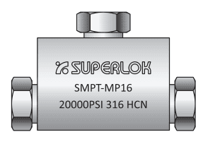 BMT SUPERLOK medium-pressure tee; manufacturer catalog illustration.