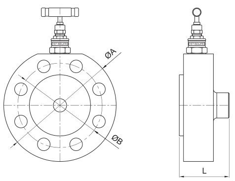 BMT SUPERLOK MF1V1 monoflange family drawing; catalog bonnet arrangement shown.