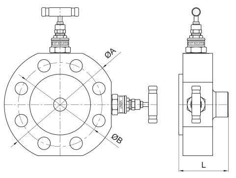 BMT SUPERLOK MF1V2 monoflange family drawing; catalog bonnet arrangement shown.