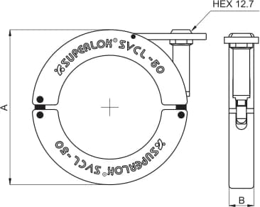 BMT SUPERLOK SVCL vacuum component — manufacturer drawing