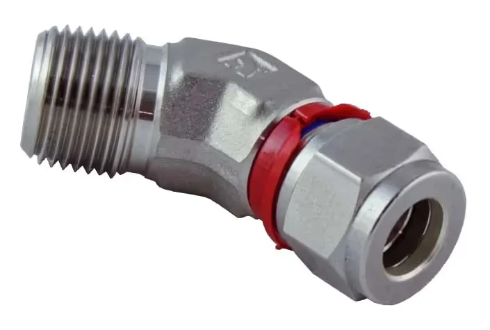BMT SUPERLOK i-Fitting SHMEI — 45° Male Elbow with red installation check ring(s)