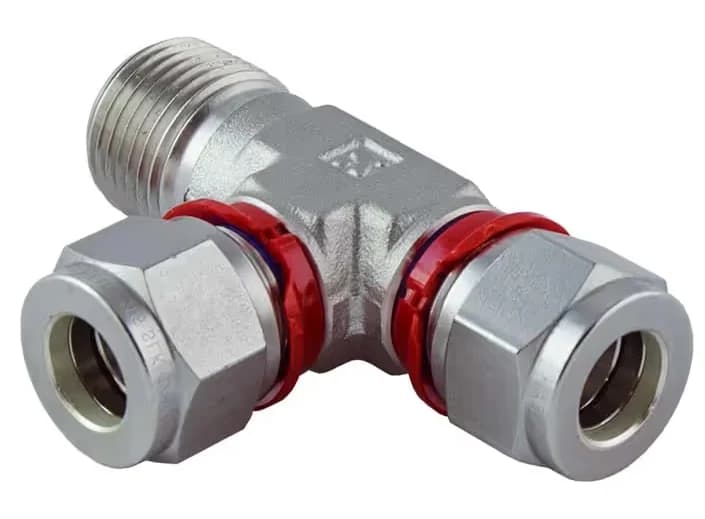 BMT SUPERLOK i-Fitting SMRTI — Male Run Tee with red installation check ring(s)