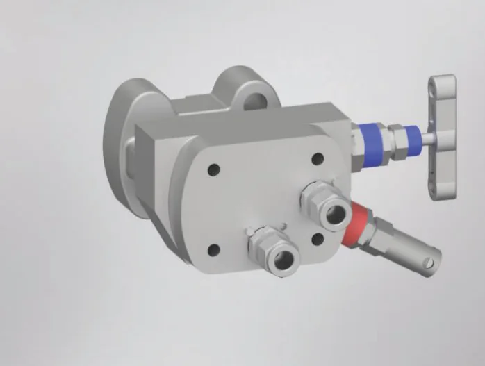 Manufacturer CAD illustration of SUPERLOK SM2MD modular manifold