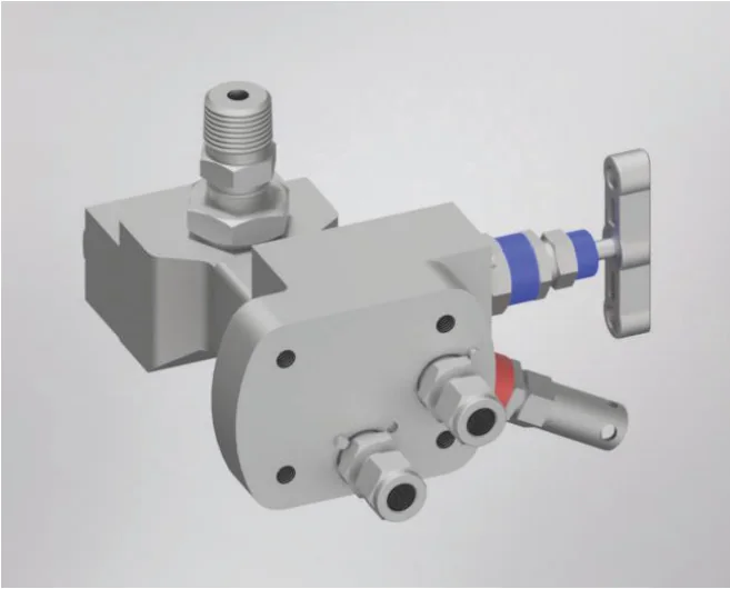 Manufacturer CAD illustration of SUPERLOK SM2ME modular manifold