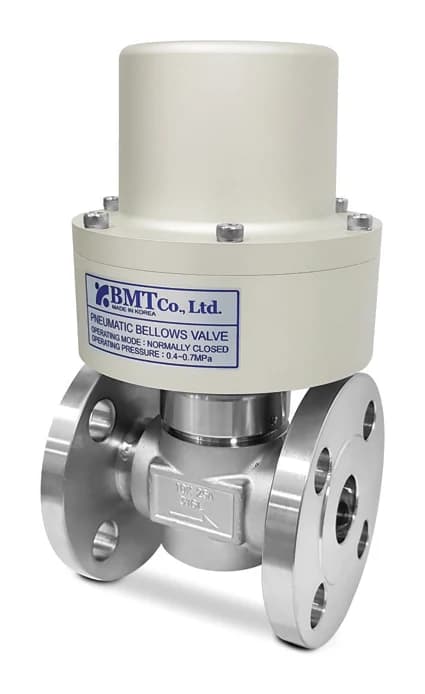 BMT SUPERLOK PBV2 pneumatic forged bellows valve with flanged ends